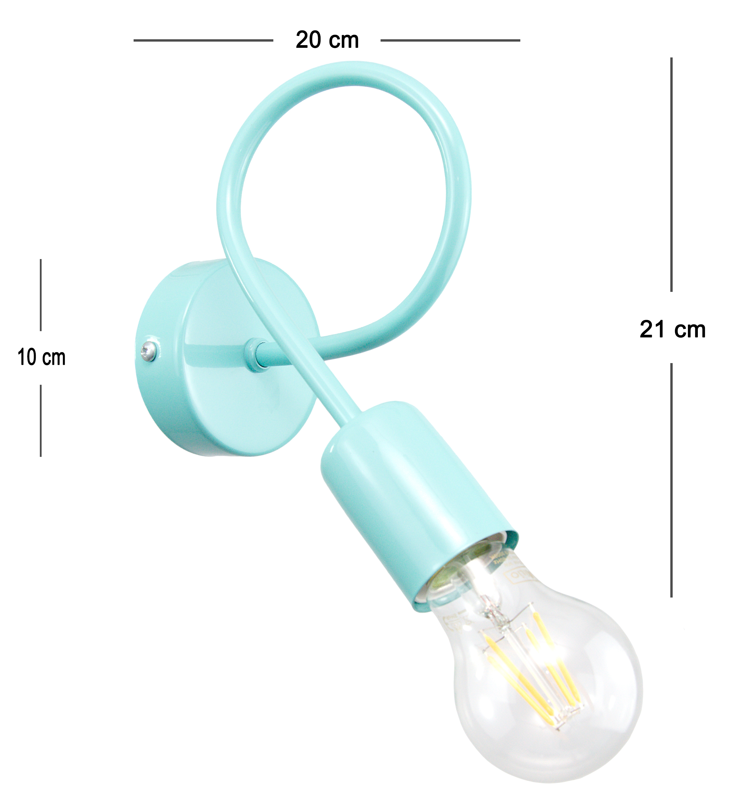 wymiary_Kinkiet loft turkus